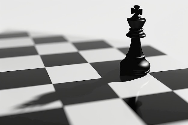 Strategic Shadow Chess piece on illuminated board