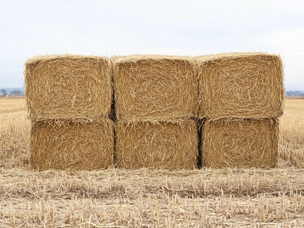 Straw bales in the field