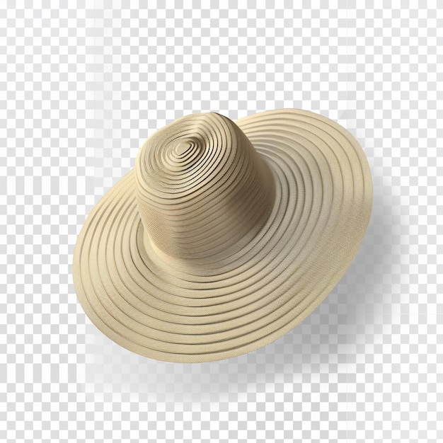 Photo a straw hat with a gold band and a straw hat on it