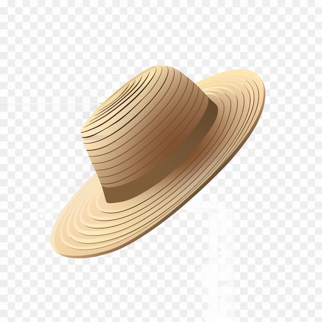 Photo a straw hat with a gold band and a straw hat on it