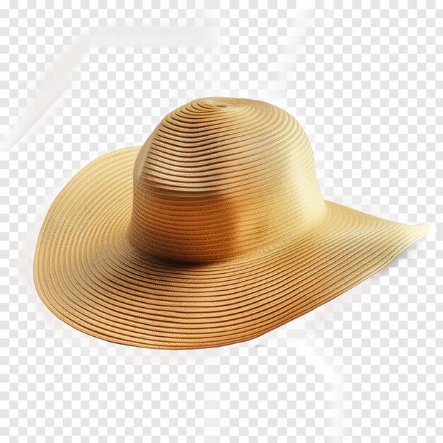 Photo a straw hat with a gold band and a straw hat on it