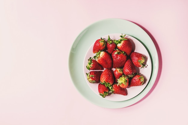 Strawberries on plate