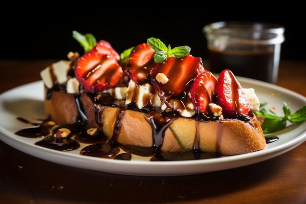 Strawberry Balsamic Bruschetta delicious Bruschetta food image photography