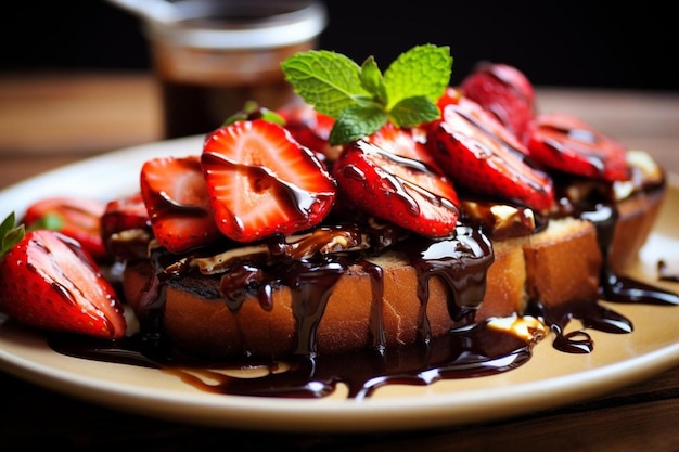 Strawberry Balsamic Bruschetta delicious Bruschetta food image photography