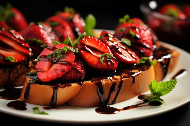 Strawberry Balsamic Bruschetta delicious Bruschetta food image photography