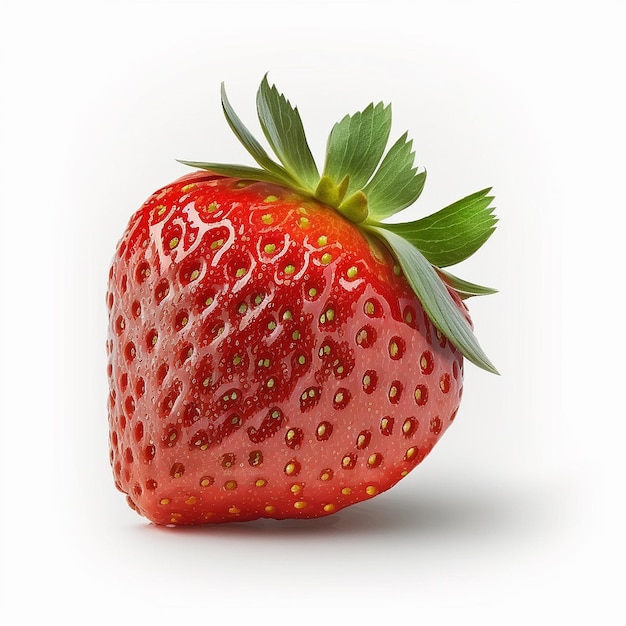 Strawberry berries isolate on white background Generative AI