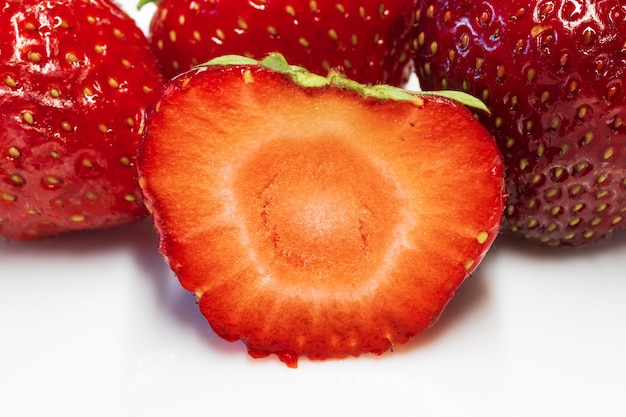 Strawberry berries on a plate