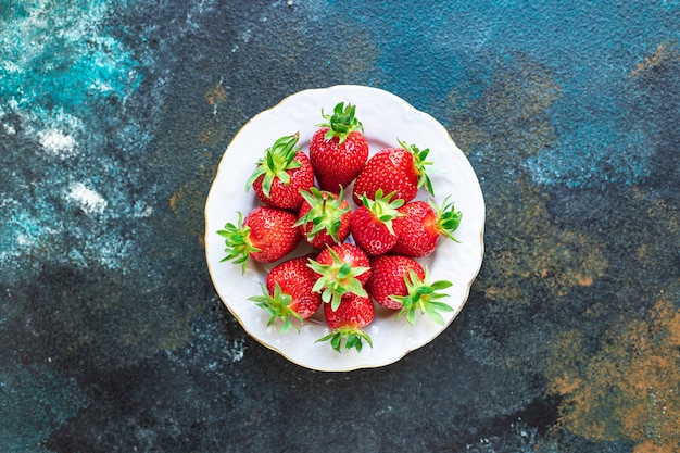 Strawberry berries ripe  sweet dessert