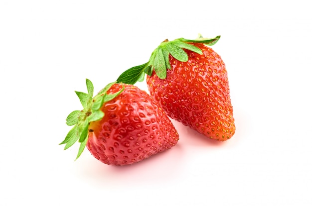 Strawberry berries on white isolated