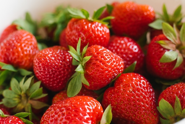 Strawberry close-up. Background of berries