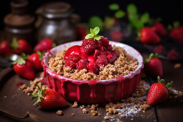 Strawberry Crumble Vegan Dessert