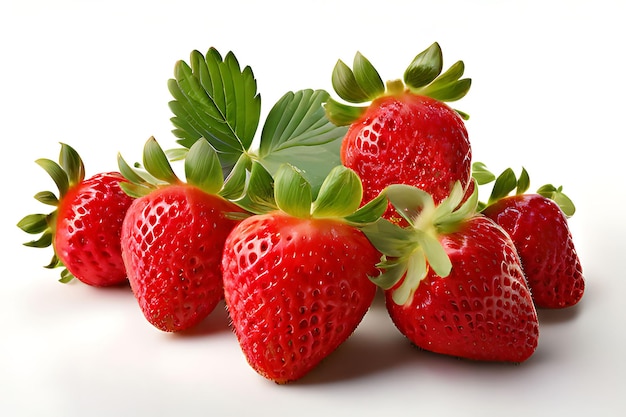 A strawberry field holds many attractive strawberries Photorealistic