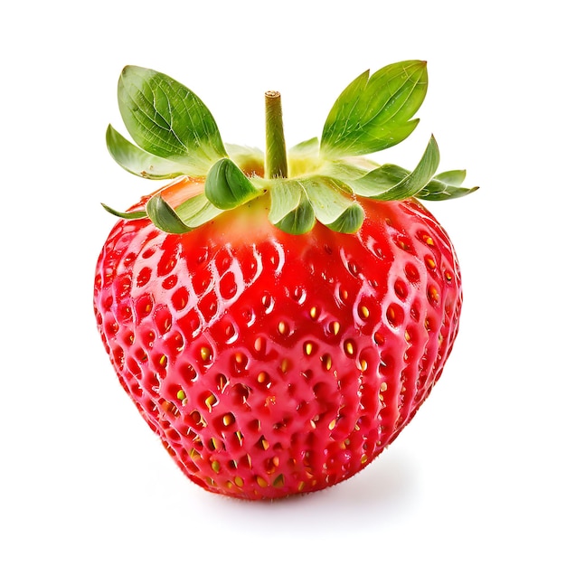 A strawberry field holds many attractive strawberries Photorealistic