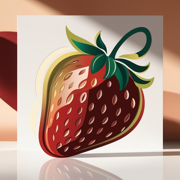 Strawberry fruit isolated on transparent background AI image generator