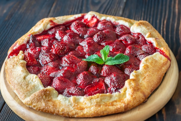 Strawberry galette