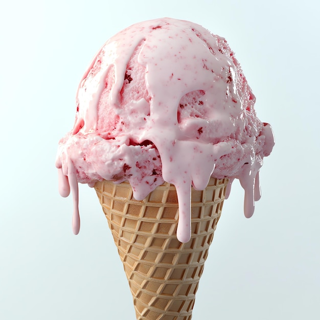 Strawberry ice cream background