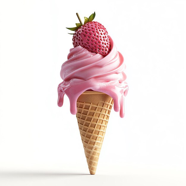 Strawberry ice cream background