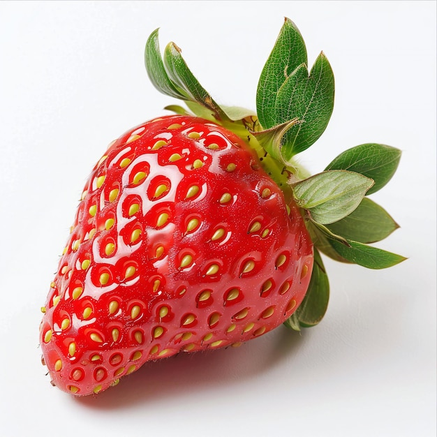 Strawberry isolated on white background closeup image