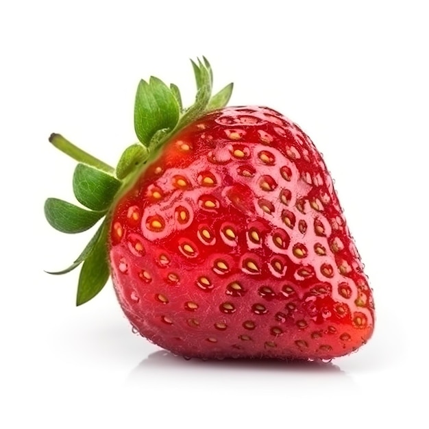 Strawberry isolated on the white background generate ai