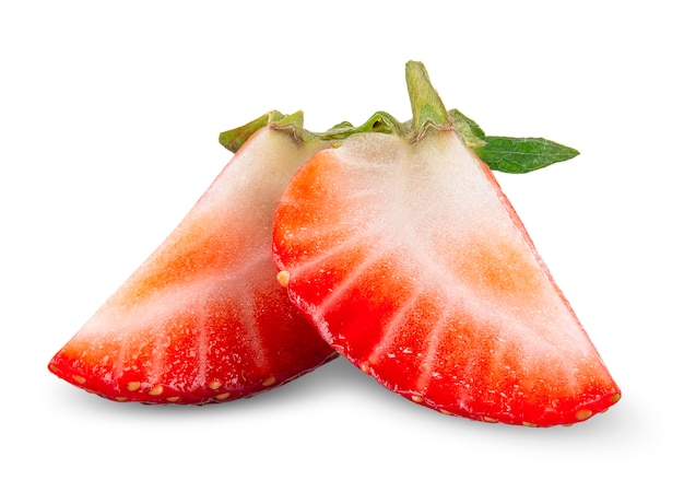 Strawberry isolated on white clipping path