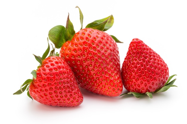 Strawberry isolated on white. Fresh berry.