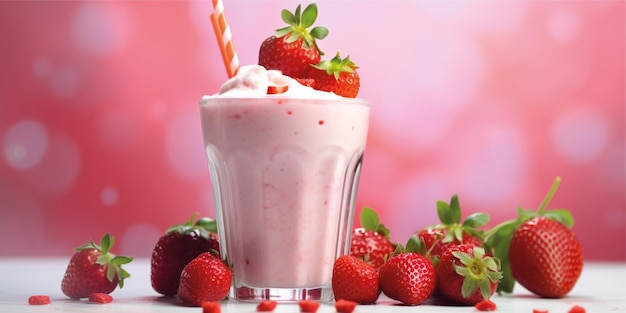 strawberry milkshake smoothie drink background