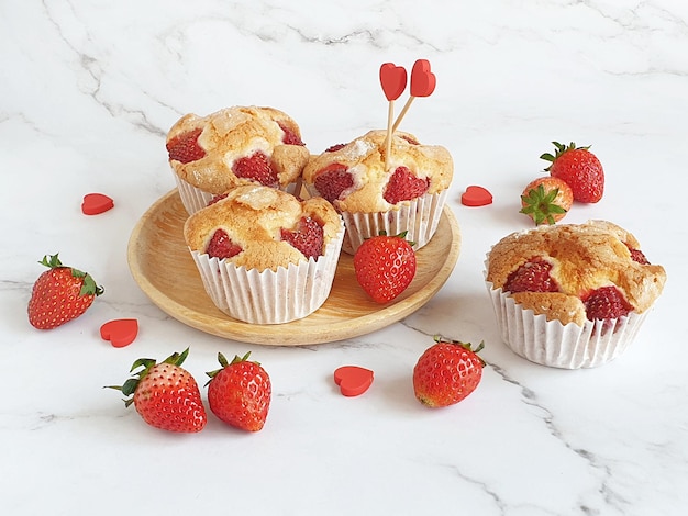 Strawberry Muffins Crispy cupcake