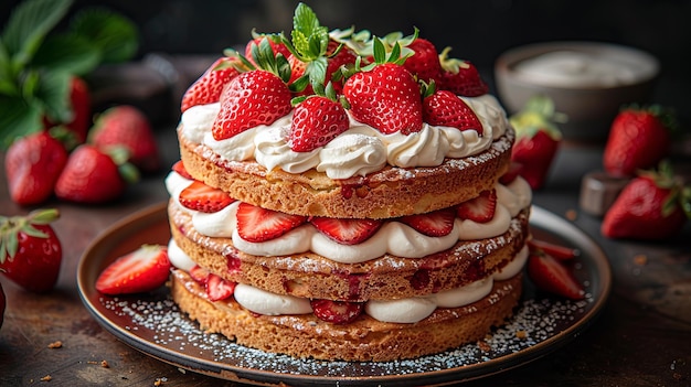 Strawberry Shortcake with Whipped Cream