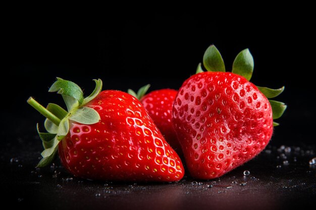 Strawberry sweet red fruit cut in half for a refreshing summer juice