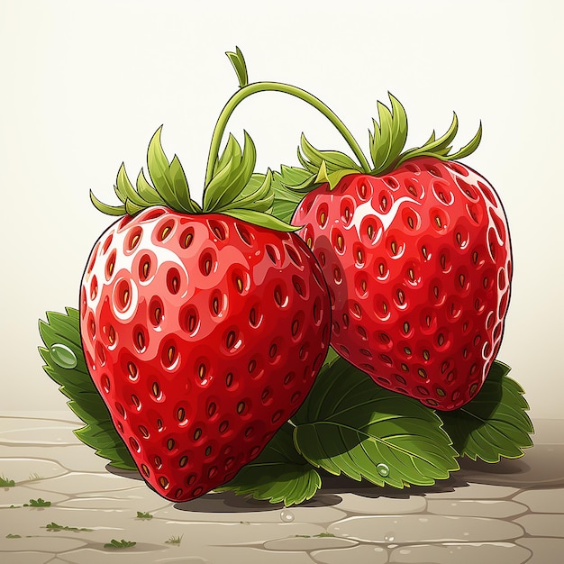 Strawberry Vectors Free Illustration in the Style