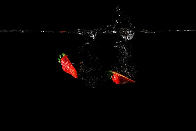 Strawberry in water