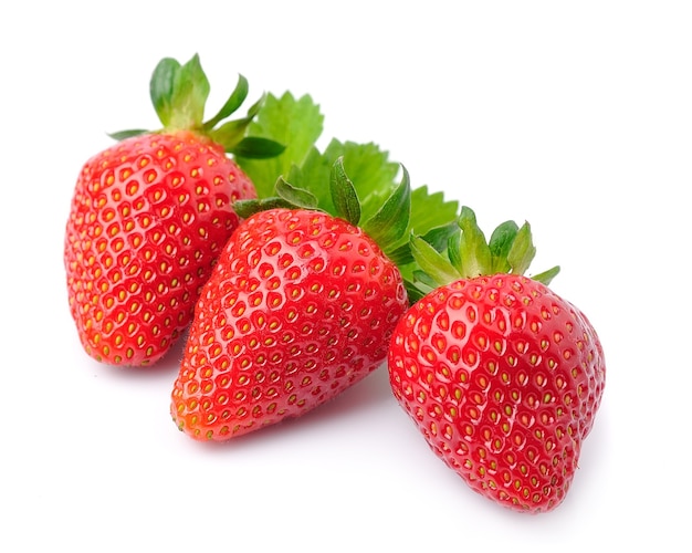 Strawberry on white