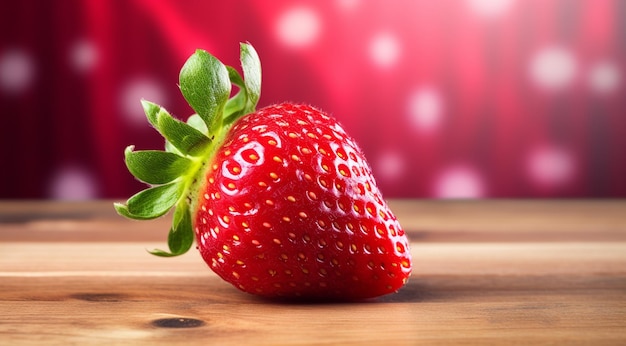 strawberry on wooden background generativa IA