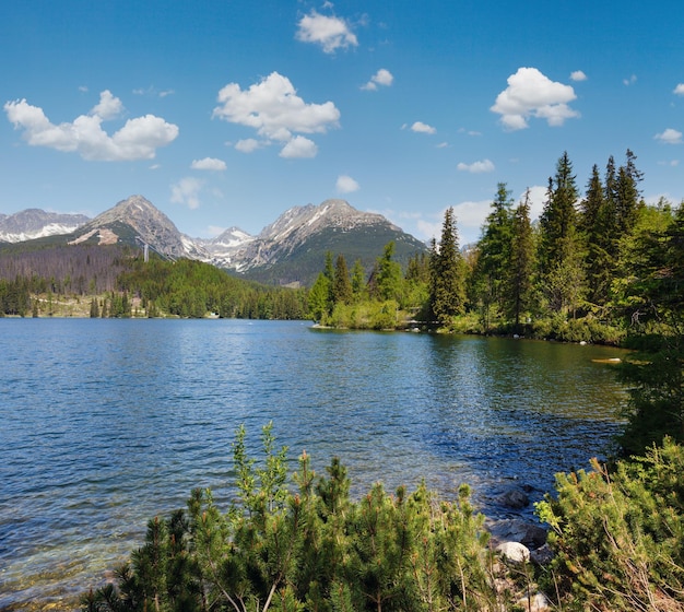 Strbske Pleso Slovakia spring view