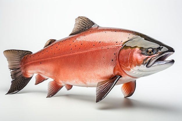 Streamlined Grace Salmon Isolated on a Transparent Background