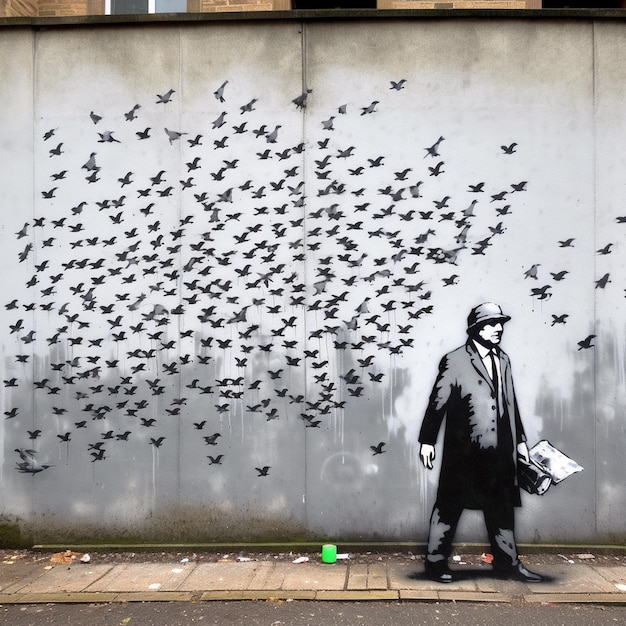 Street art bansky style generated by AI