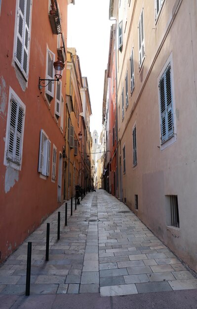 Street of Corsican city Bastia Corsica island France