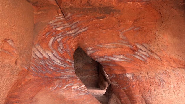 Street Facades in Petra near and inside the house  Jordan World Heritage Site