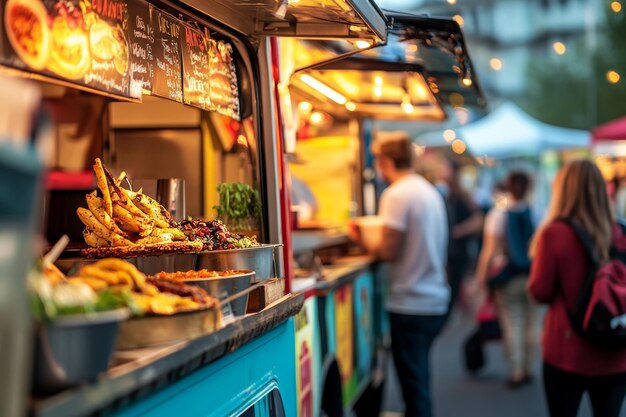 Photo street food vendor at a fair in vienna austria street food concept