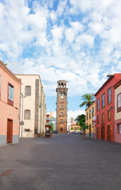 Street of La Laguna old town, Tenerife island, Spain