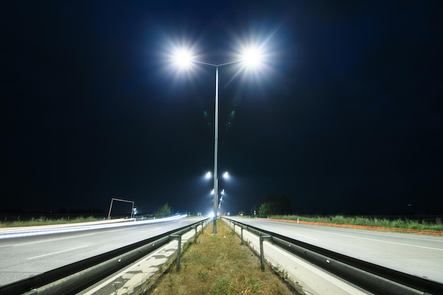 Street lighting at night