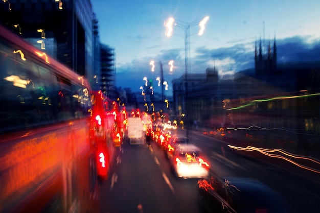 Street lights by night in London