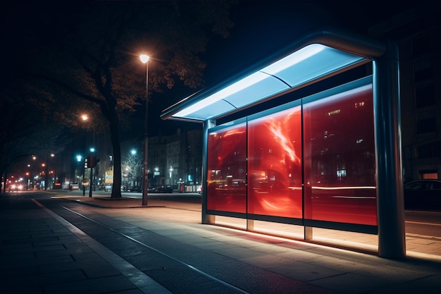 Street Lights to Illuminate Bus Stop at Night