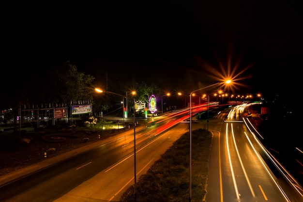 Street lights at night