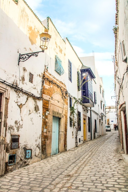 A street in Medina in Tunis Tunisia