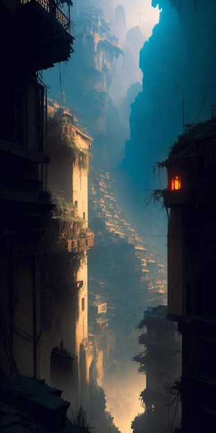 A street in a mountain village