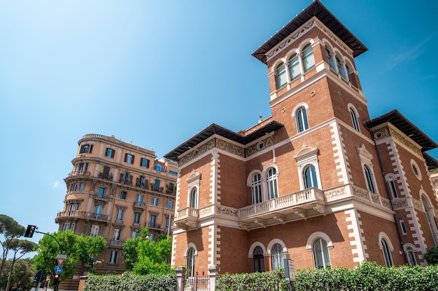 Street scape of the centre of Rome Italy