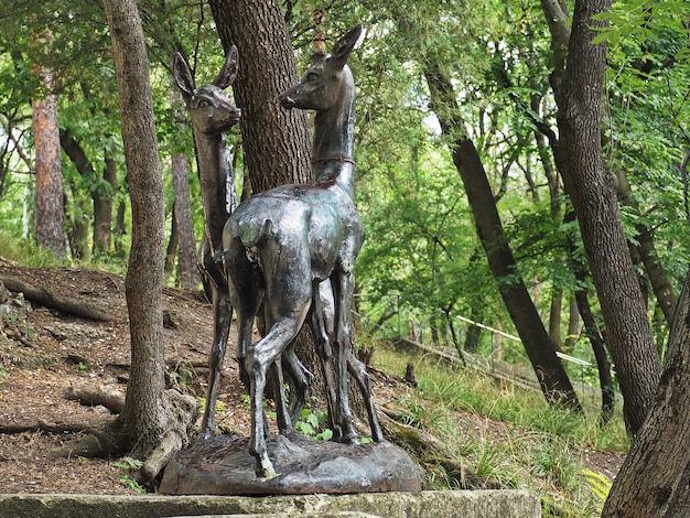 Street sculpture and landmark in the resort town of Essentuki, Russia.