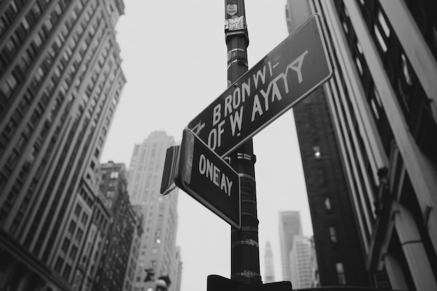 Street sign in new york city