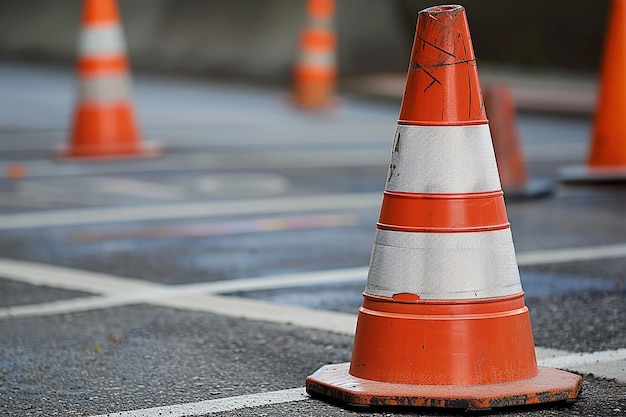 Photo street traffic cone for safety